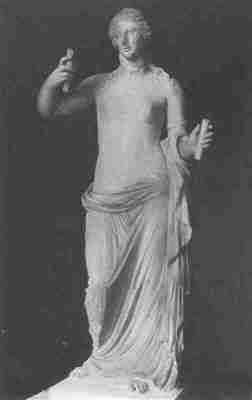 Aphrodite.  Marble statue in the Louvre