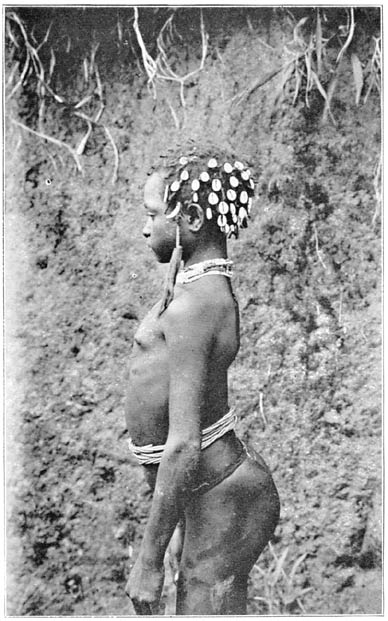 A Little Girl with Head Decorations.