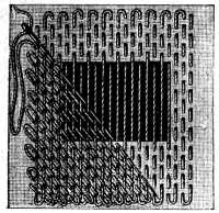 FIG. 42. DIAGONAL LINEN DARNING.