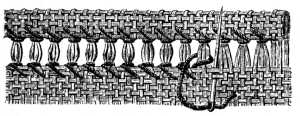 FIG. 57. LADDER STITCH HEM.