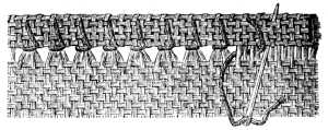 FIG. 59. ANTIQUE HEM-STITCH. WRONG SIDE.