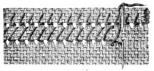 FIG. 65. DOUBLE-ROWED ORNAMENTAL SEAM. WRONG SIDE.