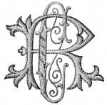 FIG. 208. MONOGRAM COMPOSED OF LETTERS R AND C DRAWN FROM THE ALPHABETS OF MONOGRAMS.