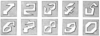 FIG. 214. NUMERALS LEFT BLANK AND OUTLINED BY THE GROUNDING.