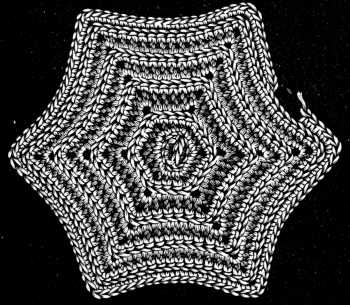 FIG. 442. CROCHET HEXAGON.