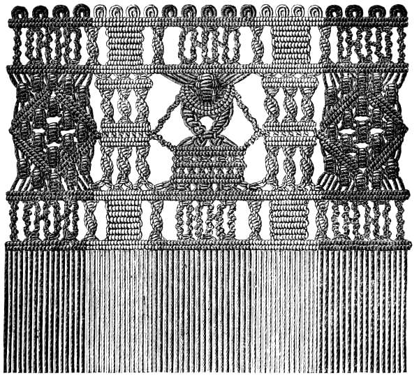 FIG. 579. MACRAMÉ BORDER OR FRINGE.