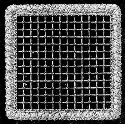 FIG. 635. MOUNTING THE NETTING ON THE FRAME.