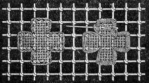 FIG. 660. LINEN STITCH SET WITH CORD STITCH.