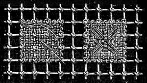 FIG. 661. FLOWER IN DOT STITCH ON A FOUNDATION OF LINEN STITCH.