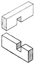 Fig. 40.—Cross     Halving Joint Edgeways.