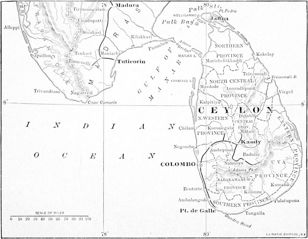 MAP OF THE GULF OF MANAR