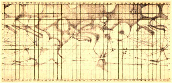 PLATE XVIII. SCHIAPARELLI'S MAP OF MARS IN 1881–82