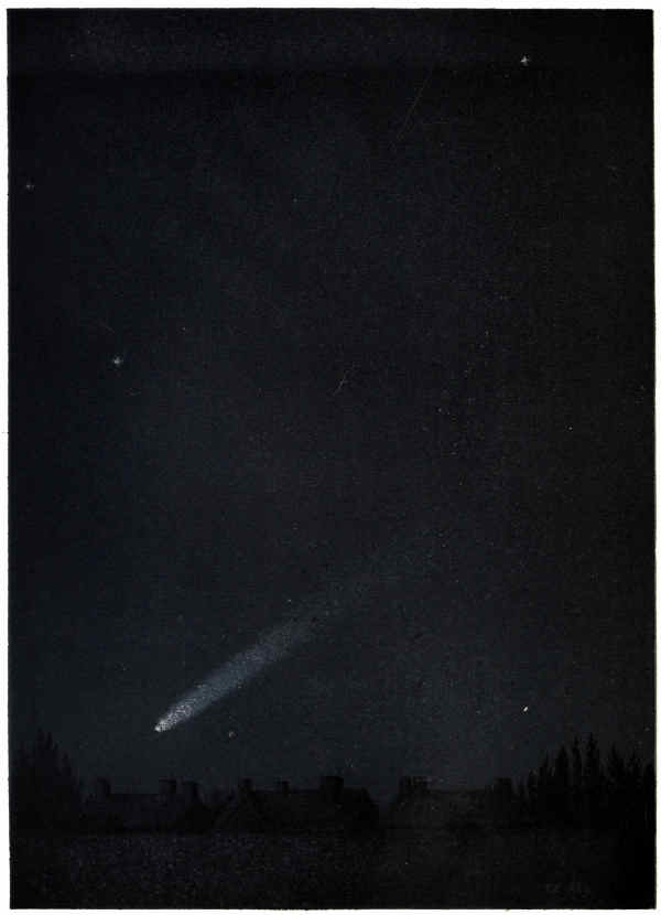 PLATE XVII. THE COMET OF 1882, AS SEEN FROM STREATHAM, NOV. 4th, 4 A.M. FROM A DRAWING BY T.E. KEY.