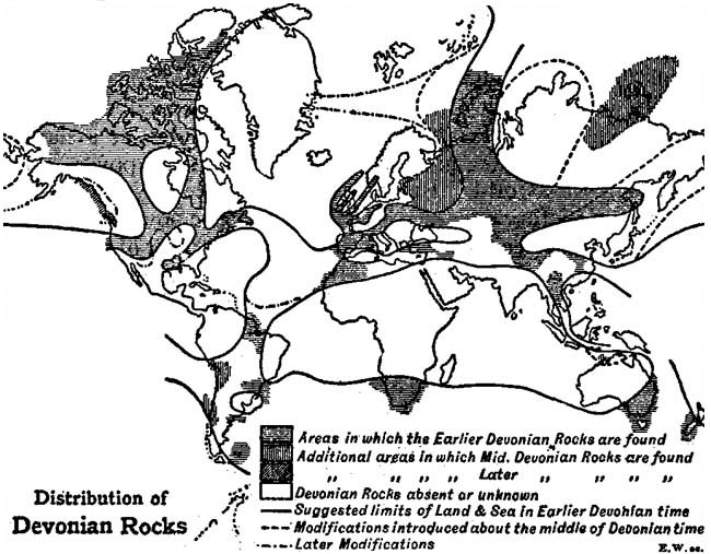 Distribution of Devonian Rocks