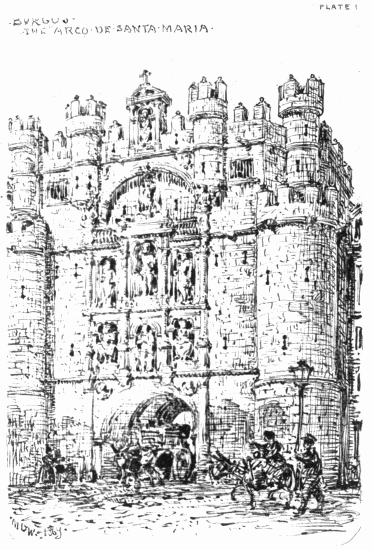 PLATE 1 BURGOS THE ARCO DE SANTA MARIA MDW 1869