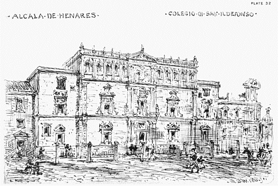 PLATE 32 ALCALA DE HENARES. COLEGIO DE SAN ILDEFONSO. MDW 1869