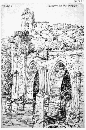 PLATE 37 TOLEDO PUENTE DE SAN MARTIN MDW 1869