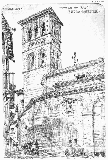 PLATE 42 TOLEDO TOWER OF SAN PEDRO MARTIRE MDW 1869