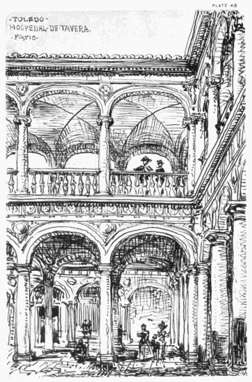 PLATE 48 TOLEDO HOSPEDAL DE TAVERA PATIO MDW 1869