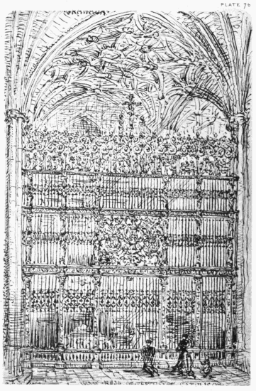 PLATE 76 GRANADA THE REJA OF THE REYES CATOLICOS MDW 1869