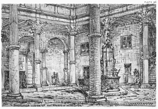 PLATE 86 SARAGOSSA HOUSE OF THE MARQUIS OF MONISTOL 1869 MDW