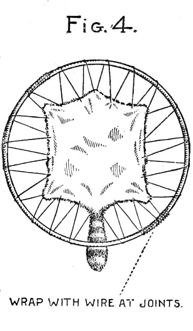 WRAP WITH WIRE AT JOINTS.