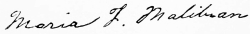 signature: Maria F. Malibran