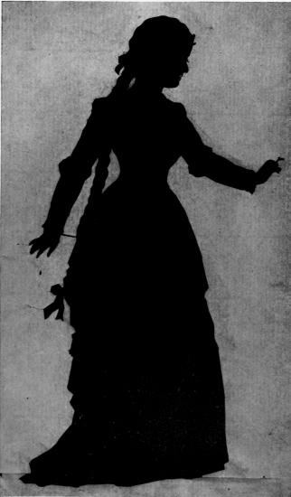 Clara Louise Kellogg as Marguerite, 1864  From a silhouette by Ida Waugh