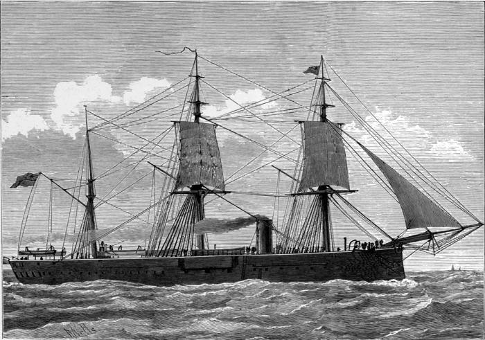 H.M.S. VANGUARD AT SEA