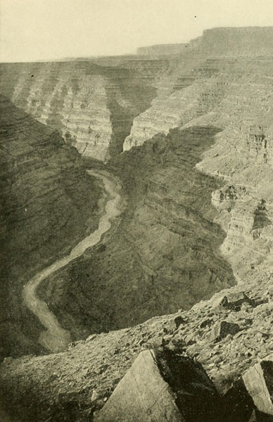 Canyon of San Juan River Looking West at Honiket Trail, Utah.