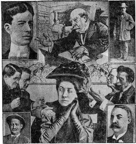 Judge Theodore Brentano Webster S. Guerin Assistant State's Attorneys Edwin S. Day and William A. Rittenhouse Sam Berkley Detective Clifton R. Wooldridge Col. James Hamilton Lewis and P. H. O'Donnell Michael C. McDonald Dora McDonald