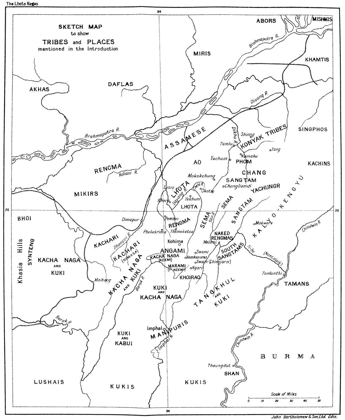 SKETCH MAP to show TRIBES and PLACES mentioned in the Introduction